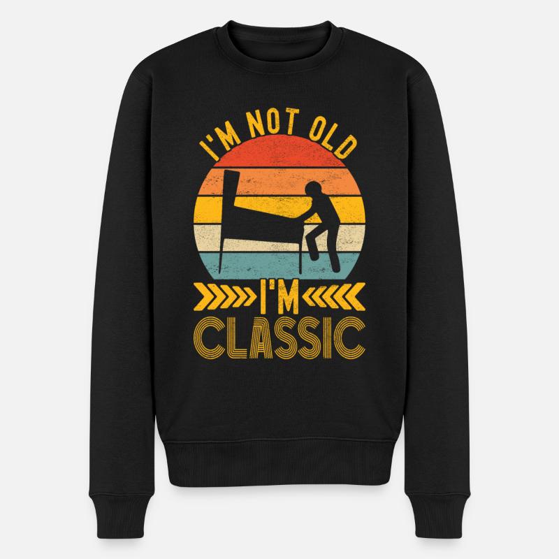 Pinball Flipper - Männer Premium Bio Pullover - Schwarz