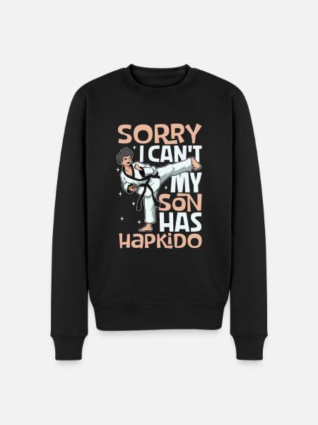 My son does Hapkido - Men's Premium Organic Jumper - black