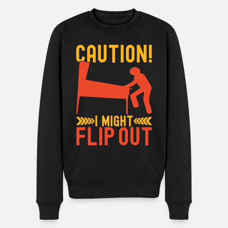Pinball Flipper - Männer Premium Bio Pullover - Schwarz