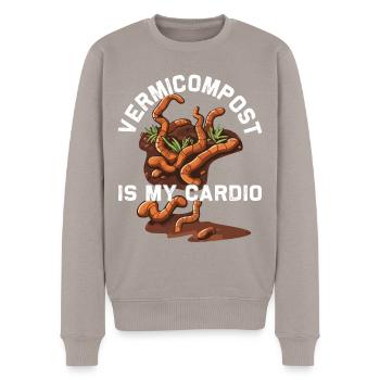Ver de terre Vermicompost Ver de vermicompost Ver de fermier - Pull Premium bio Homme - taupe - Devant - Nico (187cm)