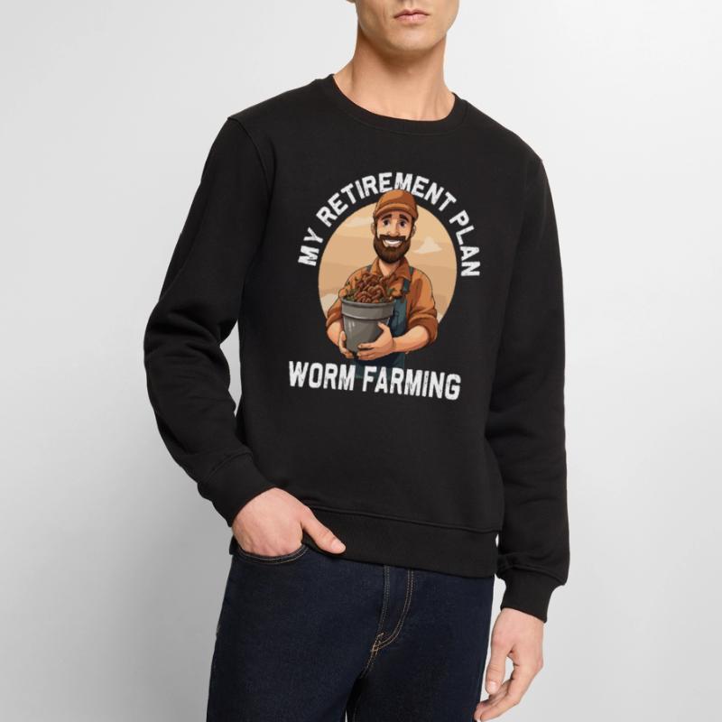 Ver de terre - Régime de retraite des producteurs de vers Élevage de vers Pull Premium bio Homme