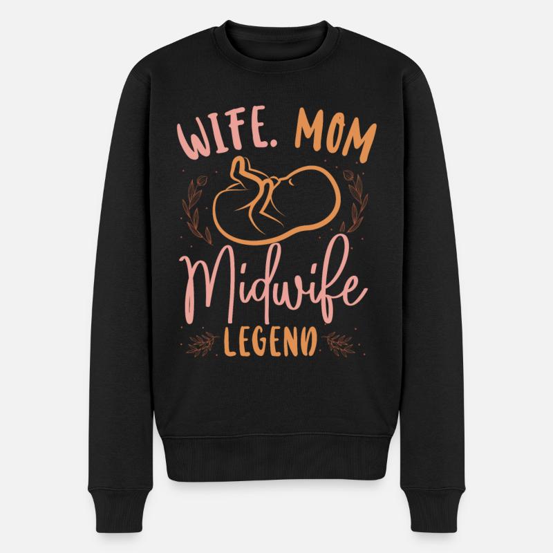 Infirmière Sage-femme Accoucheuse Maman - Pull Premium bio Homme - noir