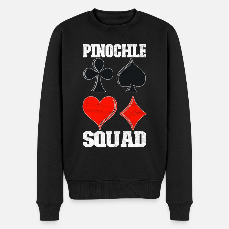 Binokel Pinochle - Männer Premium Bio Pullover - Schwarz