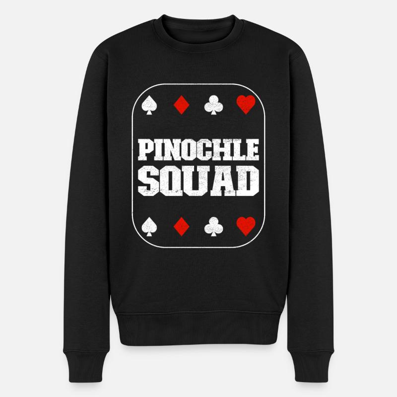 Binokel Pinochle - Männer Premium Bio Pullover - Schwarz