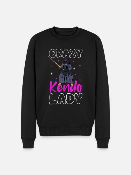 Crazy Kendo Lady - Kendo - Men's Premium Organic Jumper - black