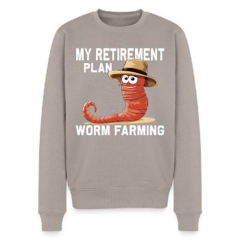 Drôle de plan de retraite d’agriculteur de vers de terre - Pull Premium bio Homme - taupe - Devant - Nico (187cm)