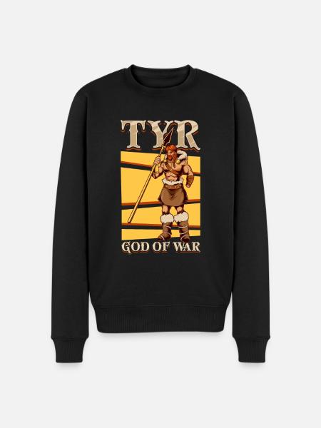 Viking God of War Tyr - Men's Premium Organic Jumper - black