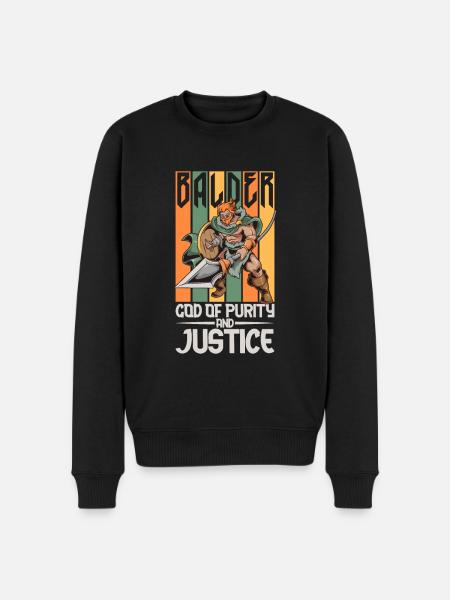 Viking god Balder - Men's Premium Organic Jumper - black
