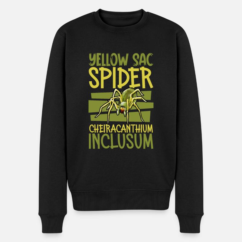 Echte Dornfinger Spinne - Männer Premium Bio Pullover - Schwarz