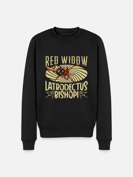 Red widow spider - Men's Premium Organic Jumper - black