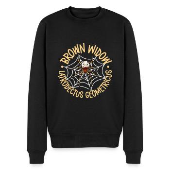 Grey widow - Men's Premium Organic Jumper - black - Front - Nico (187cm)