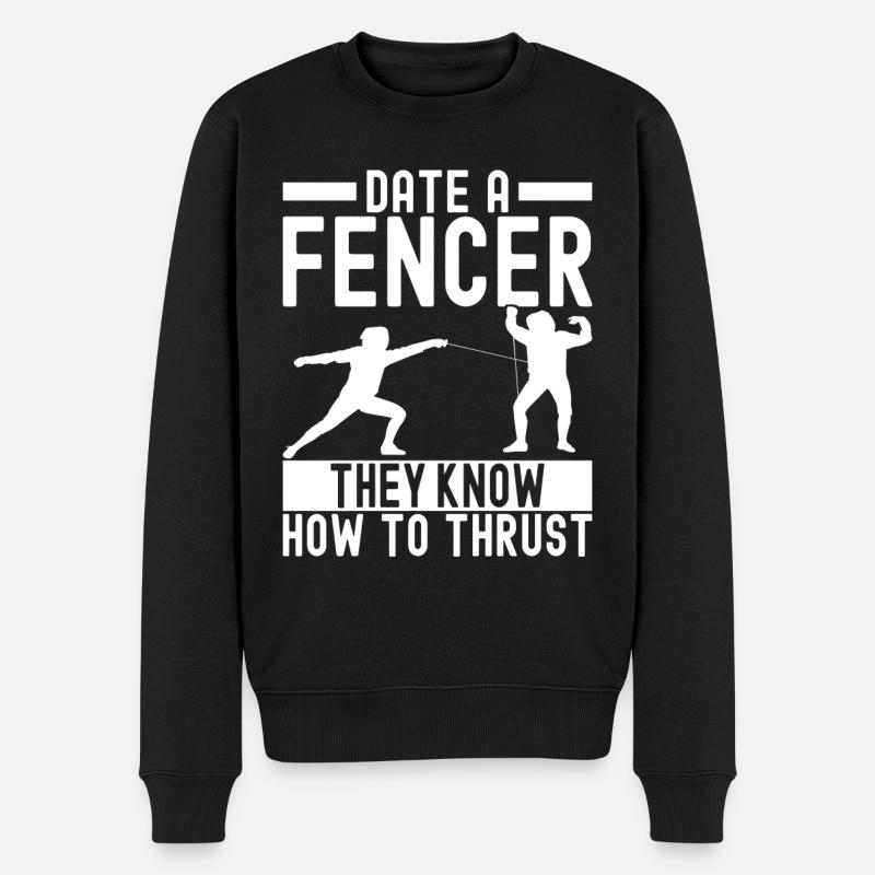 Fechten Fechtsport - Männer Premium Bio Pullover - Schwarz