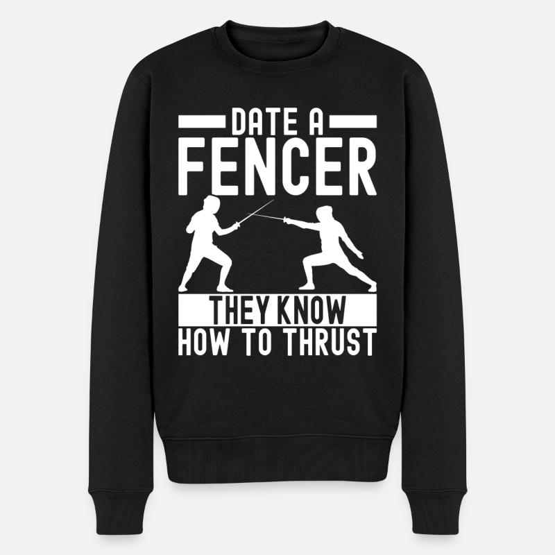 Fechten Fechtsport - Männer Premium Bio Pullover - Schwarz