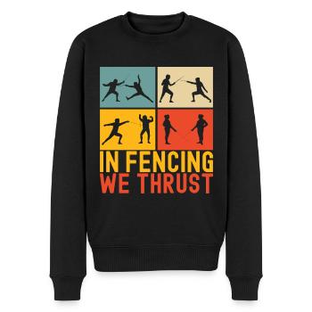 Fencing Fencing - Men's Premium Organic Jumper - black - Front - Nico (187cm)