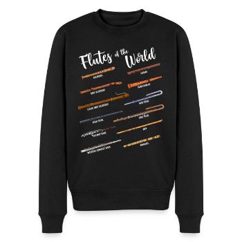 De nombreuses flûtes - Flûtes du monde - Flûte - Pull Premium bio Homme - noir - Devant - Nico (187cm)