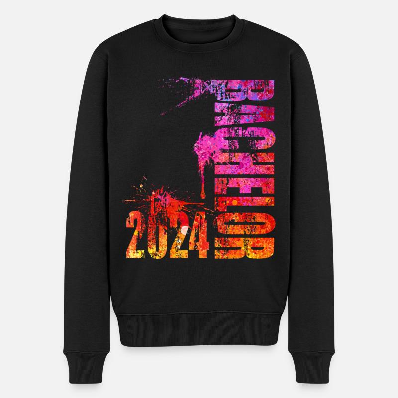 Bachelor bestanden 2024 - Männer Premium Bio Pullover - Schwarz