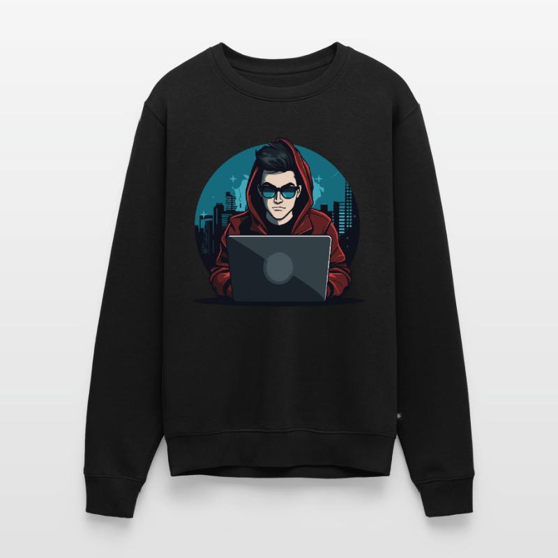 Cybersecurity Art Hacking Liebhaber Computer Nerd Männer Premium Bio Pullover