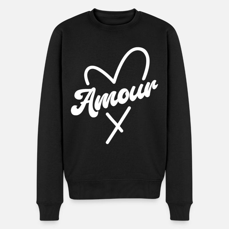 Amour - Pull Premium bio Homme - noir