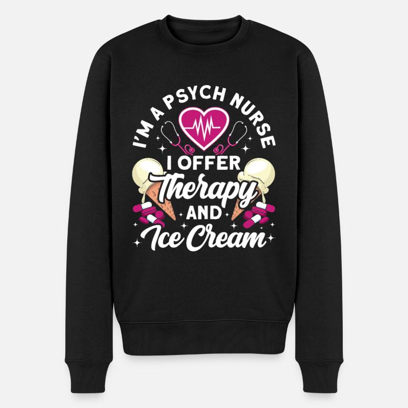 Funny Psychiatric - Men's Premium Organic Jumper - black