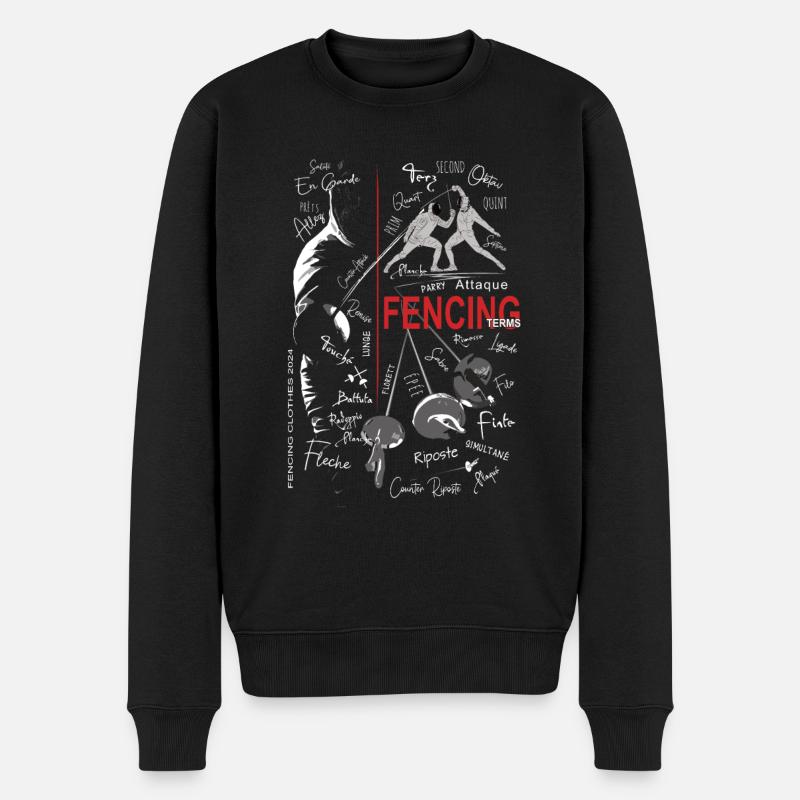 Escrime Notions de formation cadeau - Pull Premium bio Homme - noir