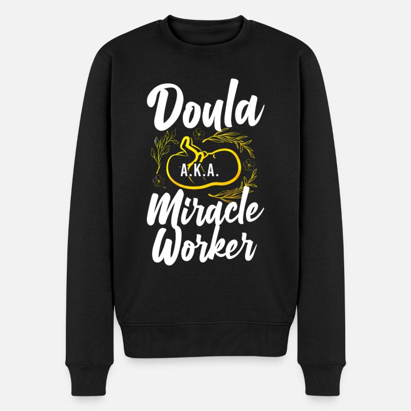 Doula accoucheuse Doula A.K.A. - Pull Premium bio Homme - noir