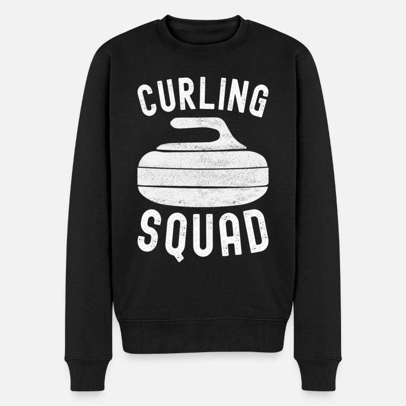 Joueurs de curling - Pull Premium bio Homme - noir