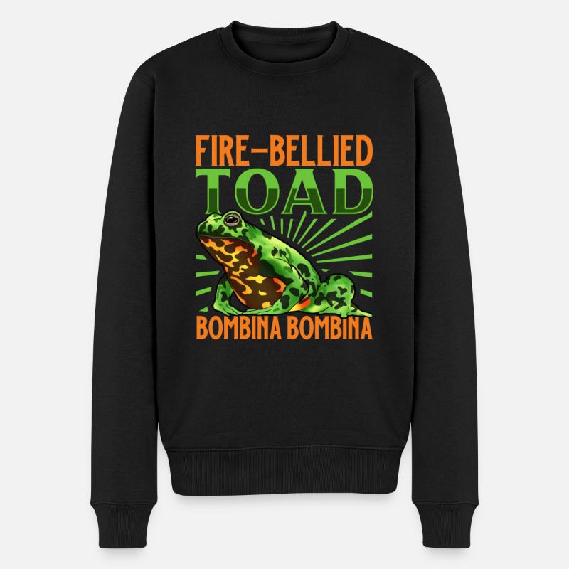 Rotbauchunke - Männer Premium Bio Pullover - Schwarz