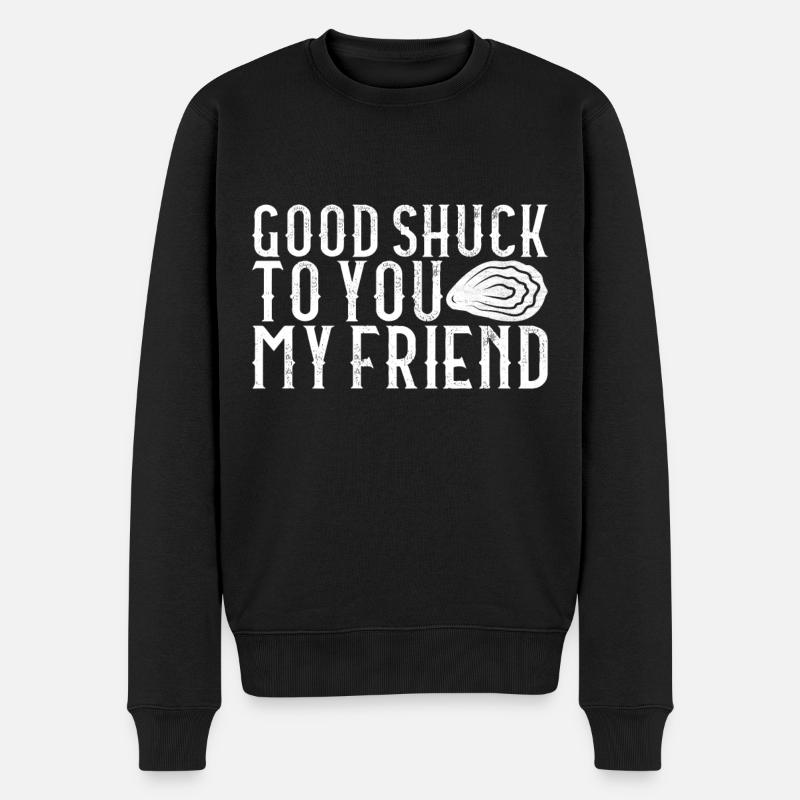 Austern Austernliebhaber - Männer Premium Bio Pullover - Schwarz