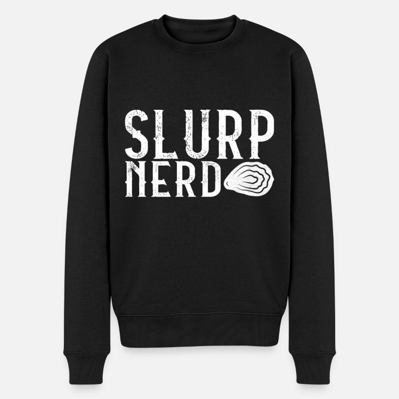 Austern Austernliebhaber - Männer Premium Bio Pullover - Schwarz