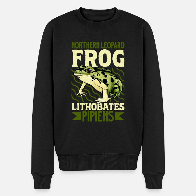 Grenouille léopard - Pull Premium bio Homme - noir
