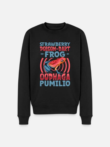 Strawberry frog - Men's Premium Organic Jumper - black