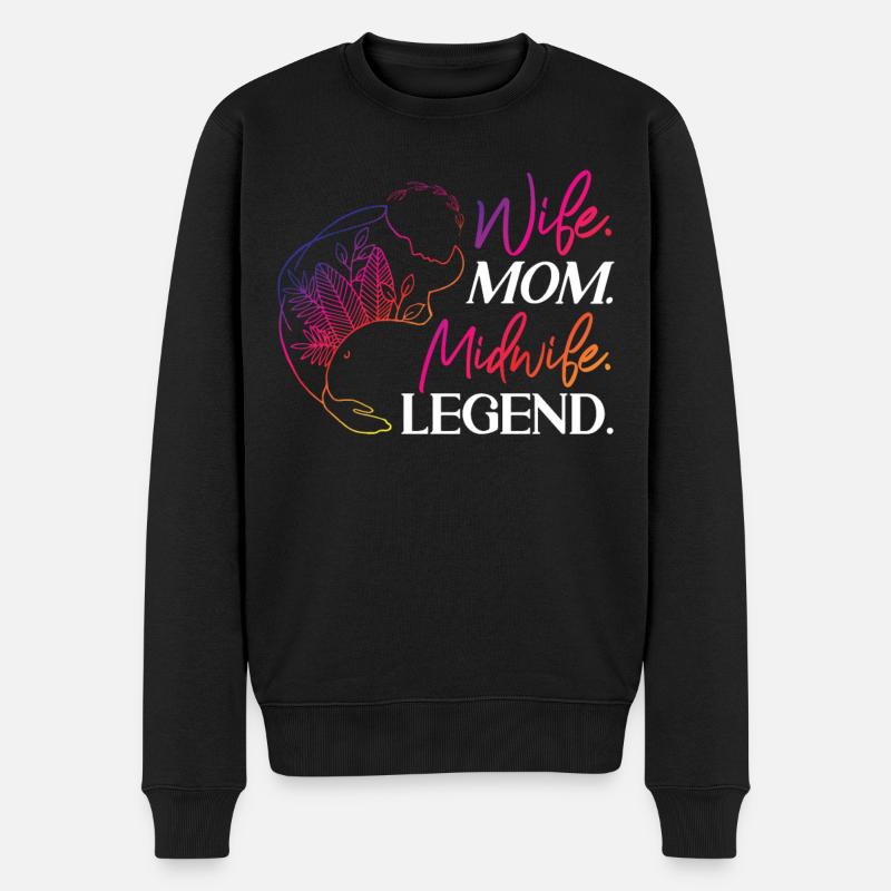Infirmière Sage-femme Accoucheuse Maman - Pull Premium bio Homme - noir