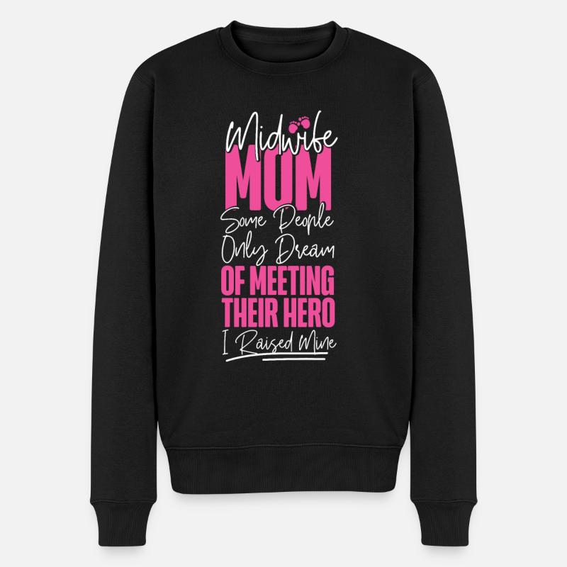 Infirmière Sage-femme Accoucheuse Maman - Pull Premium bio Homme - noir