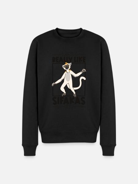 I love Sifakas - Sifaka - Men's Premium Organic Jumper - black