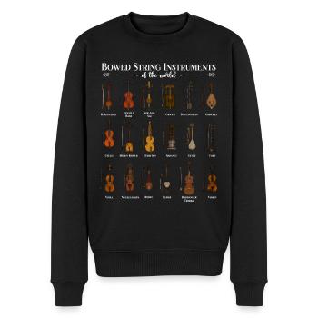 Verschiedene Streichinstrumente - Männer Premium Bio Pullover - Schwarz - Vorne - Nico (187cm)