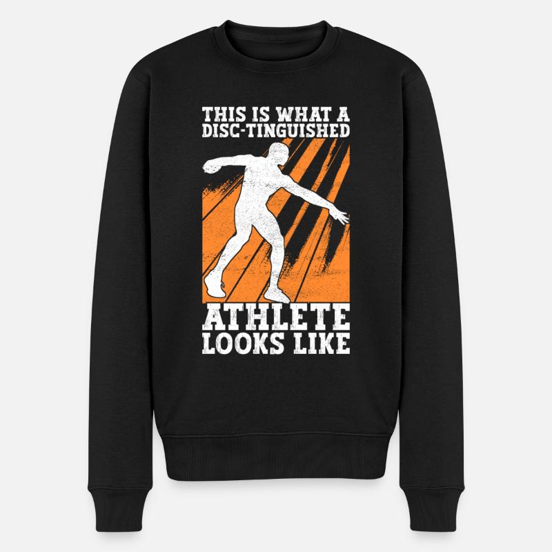 Discus thrower discus throw - Men's Premium Organic Jumper - black