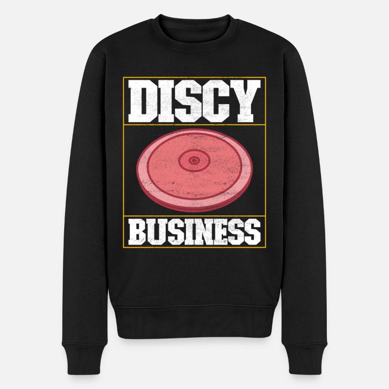 Discus thrower discus throw - Men's Premium Organic Jumper - black