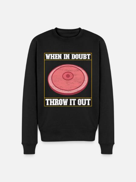 Discus thrower discus throw - Men's Premium Organic Jumper - black