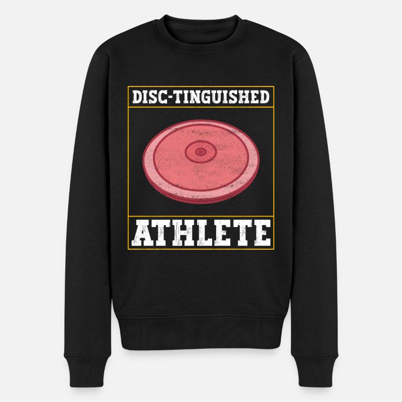 Diskuswerfer Diskuswerfen - Männer Premium Bio Pullover - Schwarz