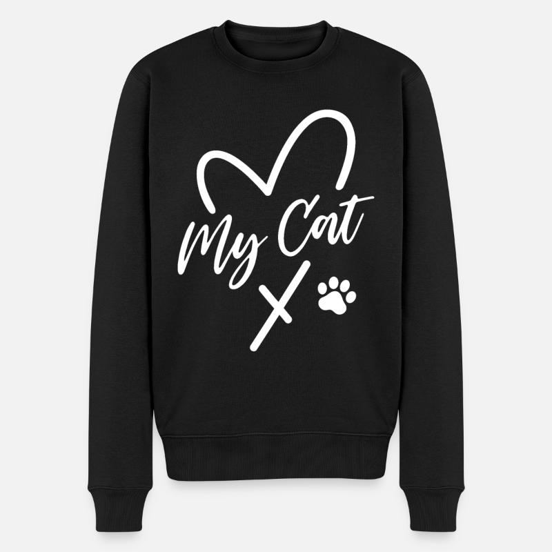 Mon cœur de chat - Pull Premium bio Homme - noir