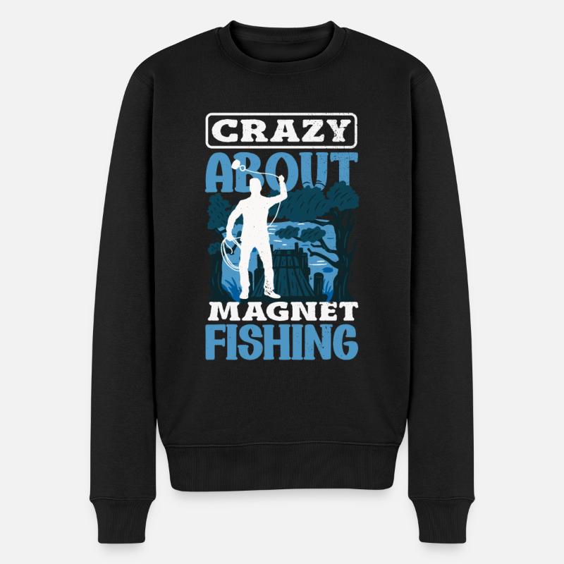 Magnetfischen Detektion Schatzsuche - Männer Premium Bio Pullover - Schwarz