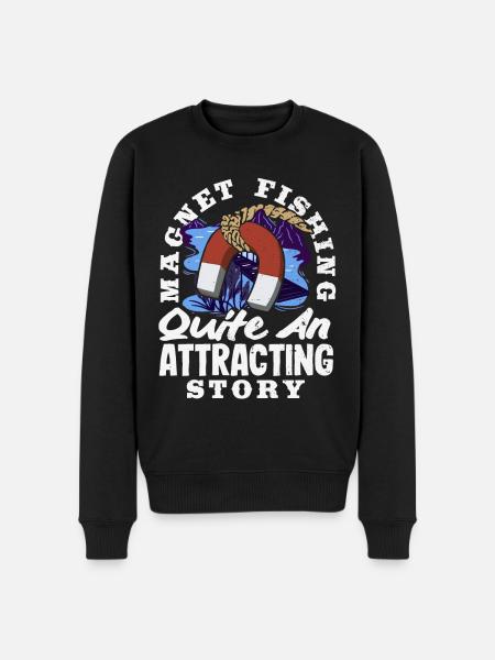 Magnetfischen Detektion Schatzsuche - Männer Premium Bio Pullover - Schwarz