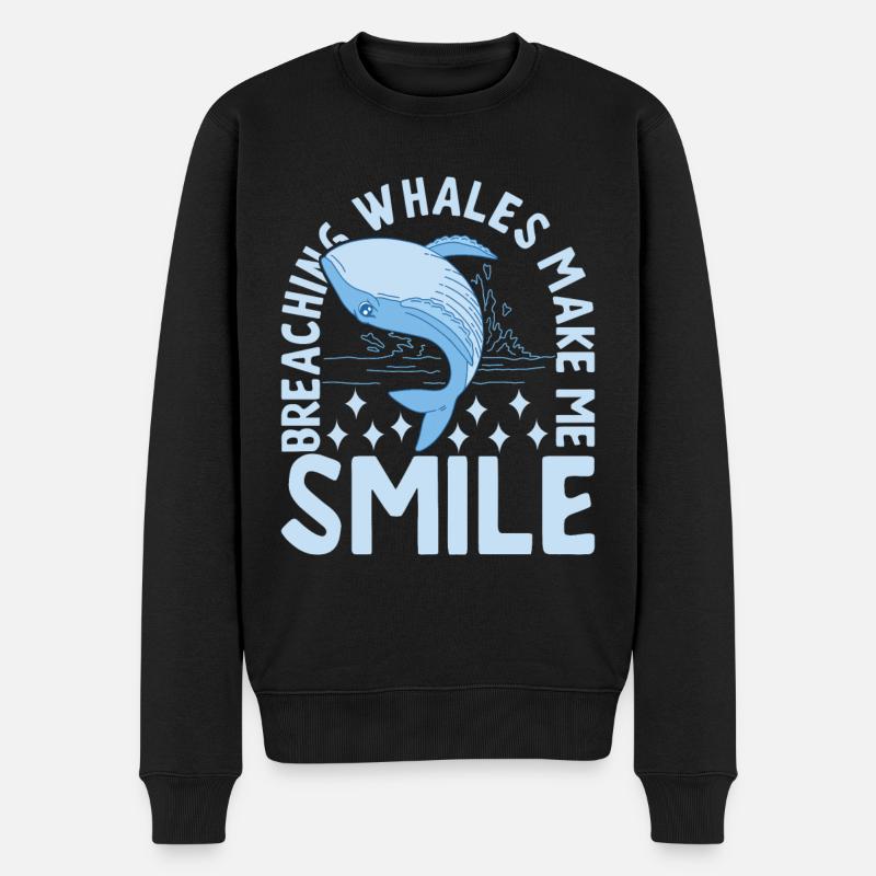 Baleines Baleine - Pull Premium bio Homme - noir