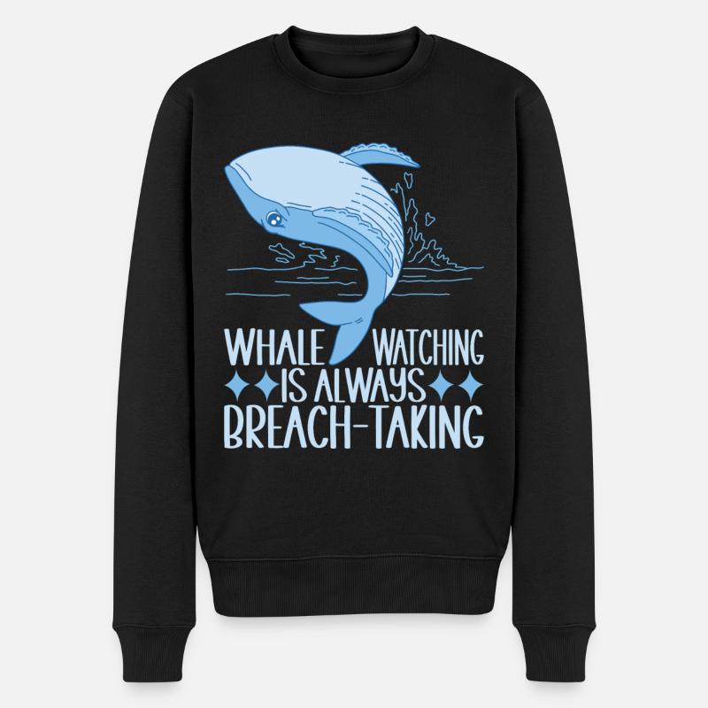 Baleines Baleine - Pull Premium bio Homme - noir