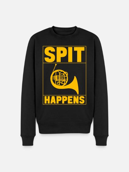 Horn Brass Instrument - Men's Premium Organic Jumper - black