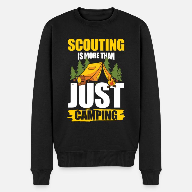 Scouting Is More Than Just Camping - Männer Premium Bio Pullover - Schwarz