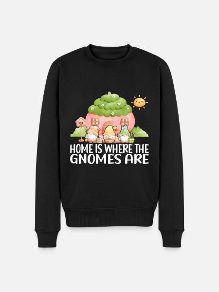 Gartenzwerge Gartenarbeit - Männer Premium Bio Pullover - Schwarz
