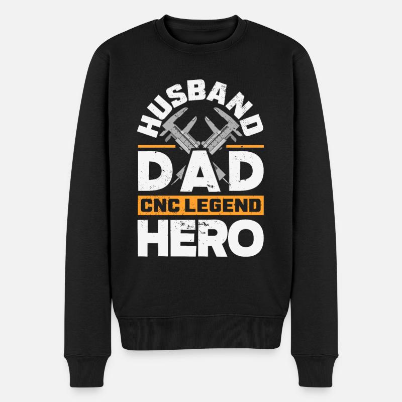 Funny CNC machinist - Men's Premium Organic Jumper - black