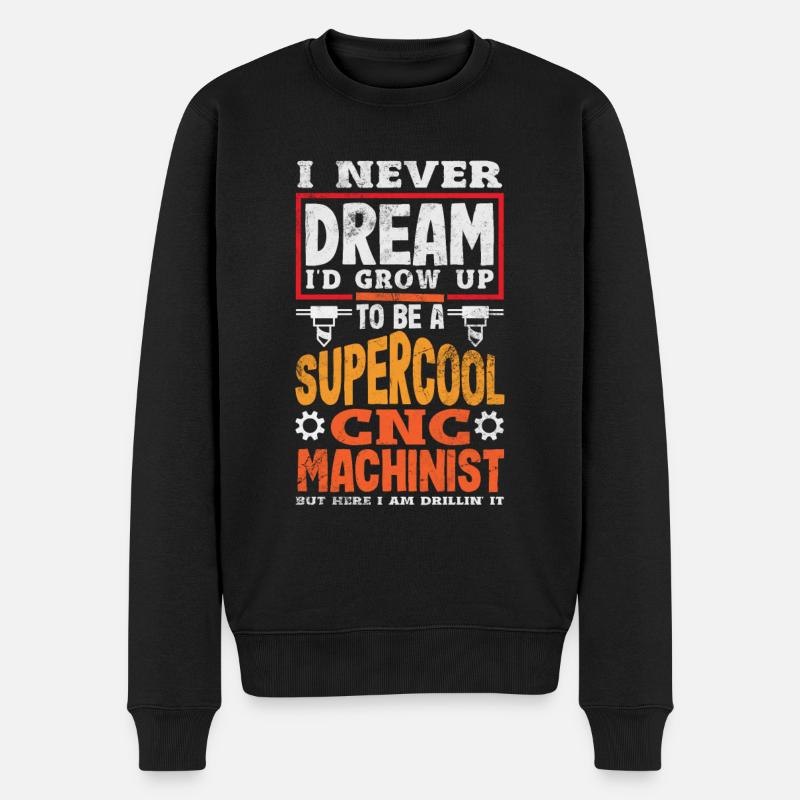 Funny CNC machinist - Men's Premium Organic Jumper - black
