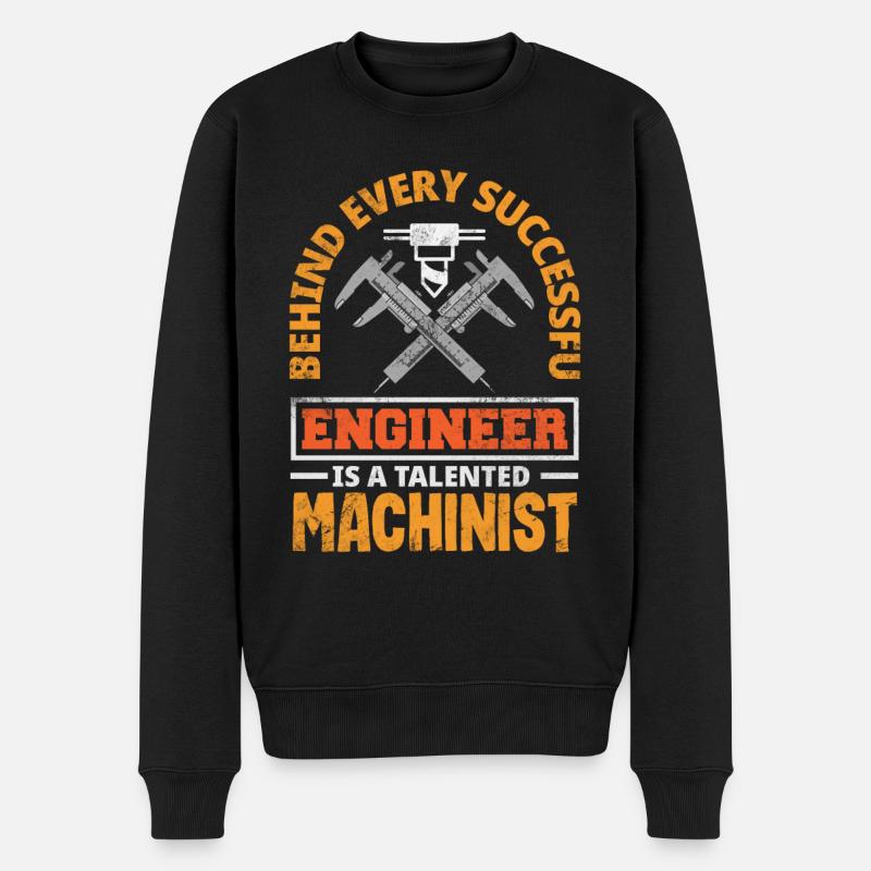Funny CNC machinist - Men's Premium Organic Jumper - black